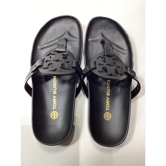 Tory Burch Miller Cloud Sandals in Black Size 6 - Picture 12 of 13